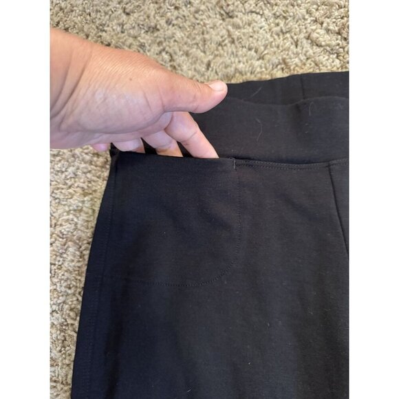 AMERICAN GIANT Black Flared Leggings Pants Pull On Ankle Yoga Casual Sz 4 28x24 - Picture 5 of 10